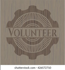 Volunteer realistic wood emblem