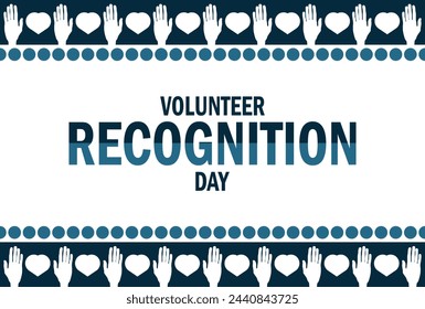 Volunteer Recognition Day wallpaper with shapes and typography. Volunteer Recognition Day, background