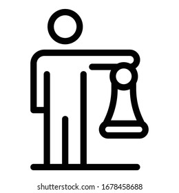 Icono de responsabilidad voluntaria. Esquema de la responsabilidad voluntaria icono vectorial del diseño web aislado en fondo blanco