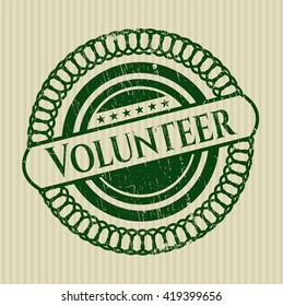 Volunteer rubber grunge texture stamp
