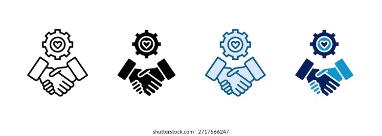 Conjunto de iconos de servicio voluntario Colección de estilo múltiple