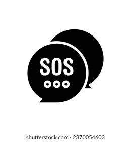 Volunteer Sos Filled Icon Vector Illustration