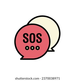 Volunteer Sos Icon Vector Illustration