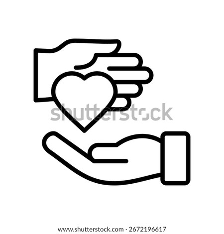 Volunteer Support Icon Line Vector Illustration