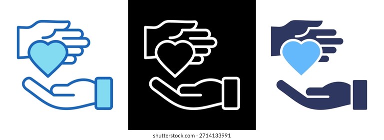 Volunteer Support Icon triplestyle Vector Illustration