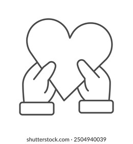 Volunteer Supporter thinline icon , vector, pixel perfect, illustrator file