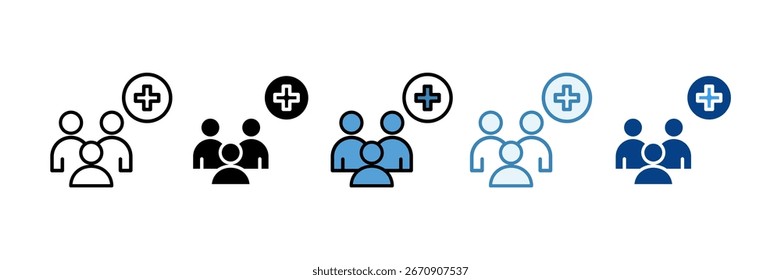 Volunteer Team Icon Set Multiple Style Collection