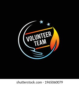 Volunteer team logo design template