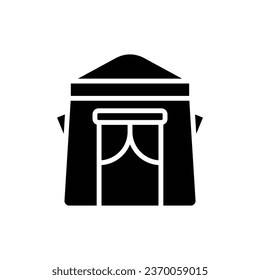 Volunteer Tent Filled Icon Vector Illustration