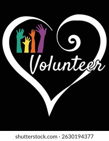 Volunteer Typography Vector Graphic Design 7