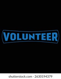 Volunteer Typography Vector Graphic Design 8