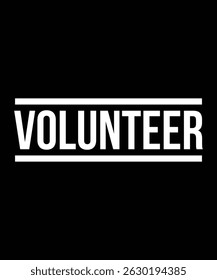 Volunteer Typography Vector Graphic Design 3