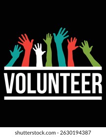 Volunteer Typography Vector Graphic Design 4