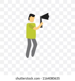 Volunteer vector icon isolated on transparent background, Volunteer logo concept