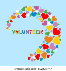 Volunteer. vector illustration