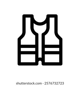 Volunteer vest. Editable stroke vector icon.