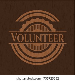 Volunteer vintage wood emblem