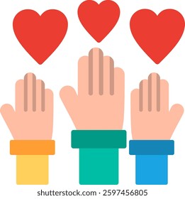 Volunteering Flat Illustration Vector Design