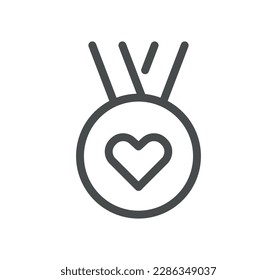 Volunteering related icon outline and linear vector.