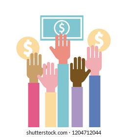 volunteers help work