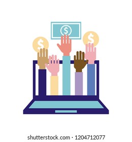 volunteers help work