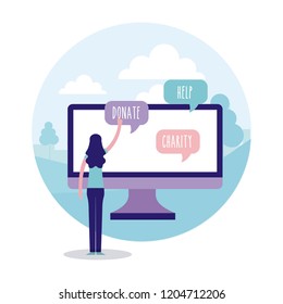 volunteers help work