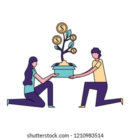 volunteers help work