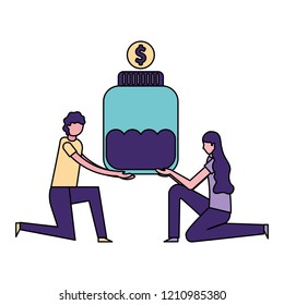 volunteers help work