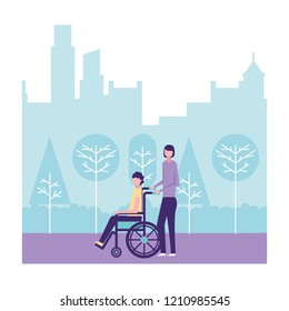 volunteers help work