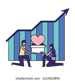volunteers help work