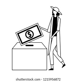 volunteers help work