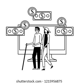 volunteers help work