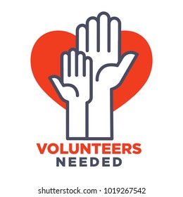 Volunteers needed agittive poster to join for charity svg