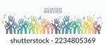 Volunteers Needed banner.  Flat vector illustration.