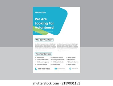 Volunteers Needed Flyer Poster Design Template. We Are Looking For A Volunteer Flyer Poster Design. Volunteer Flyer Poster Design.