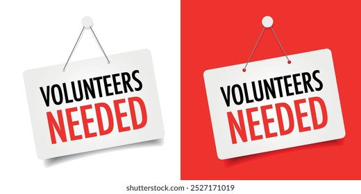 Volunteers needed on door sign