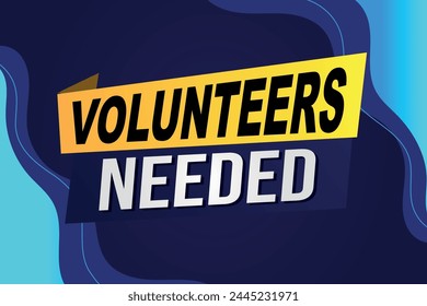 volunteers needed poster banner graphic design icon logo sign symbol social media website coupon

