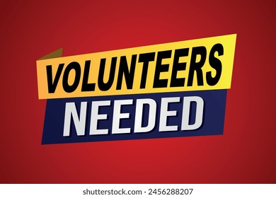 volunteers needed poster banner graphic design icon logo sign symbol social media website coupon

