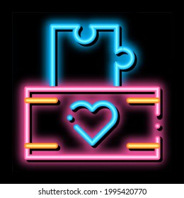 Volunteers Support Game Box neon light sign vector. Glowing bright icon transparent symbol illustration