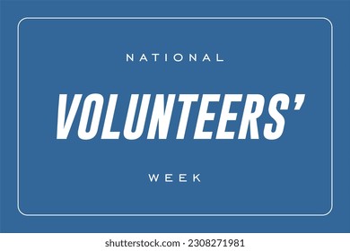 Volunteers' week background template Holiday concept