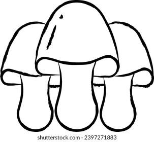 volvariella hand drawn vector illustration