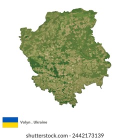 Volyn, Oblasts of Ukraine Topographic Map (EPS)