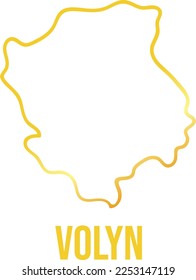 Volyn region abstract simplified map