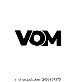 VOM letter monogram typography logo