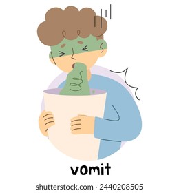 Kotze 3 niedlich auf einem weißen Hintergrund, Vektor-Illustration.