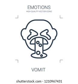vomit icon. high quality line vomit icon on white background. from emotions collection flat trendy vector vomit symbol. use for web and mobile