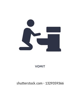vomit icon. Simple element illustration from discotheque concept. vomit editable symbol design on white background. Can be use for web and mobile.