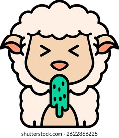 Vomit Line vector Icon Design