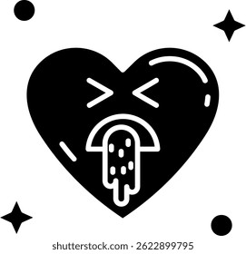 Vomit Line Vector Icon Diseño