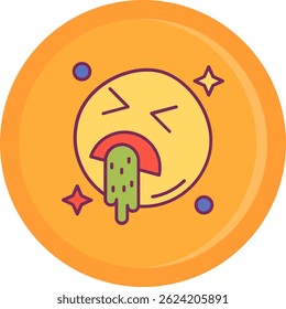 Vomit Linie Vektor Icon Design